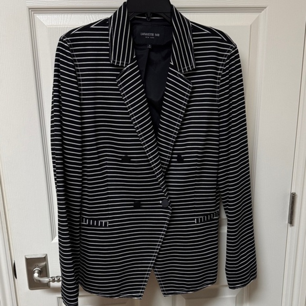 Lafayette 148 New York Black and White Blazer